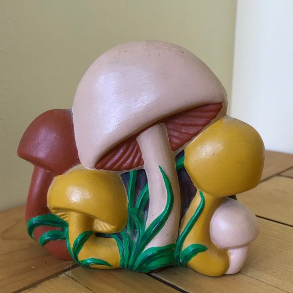 Hand Crafted Other - Mushroom Ceramic Napkin Holder Hand Painted Vintage 1970s